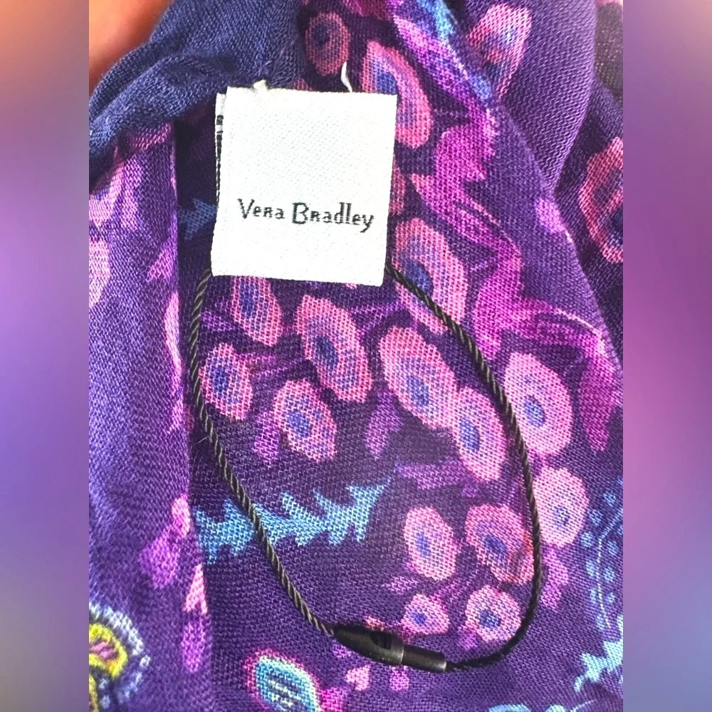 Vera Bradley Floral Multicolored Mixed Print Long Scarf 73” x 26”